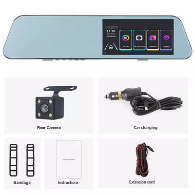 Veículo de lente dupla Blackbox DVR Full HD 1080P câmera de carro espelho retrovisor