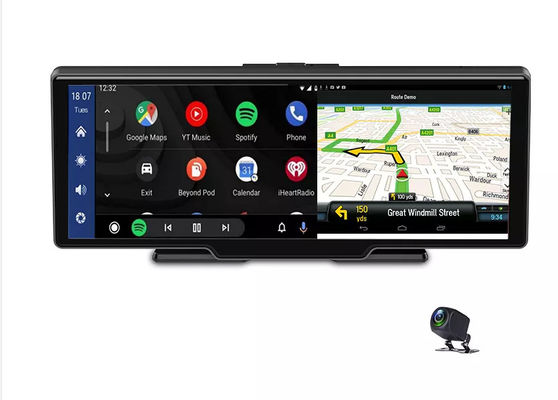 10&quot; AHD1080P Retrovisor Wifi Car Play Painel Media Player Navegação GPS