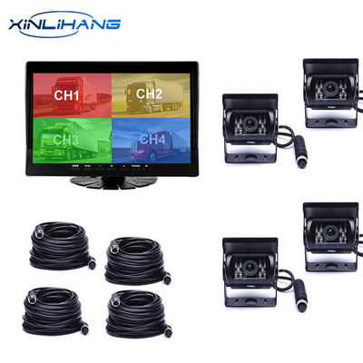 AHD 720P Veículo Caminhão Tela de 9,66 Polegadas Dash Cam Gravador DVR 4CH