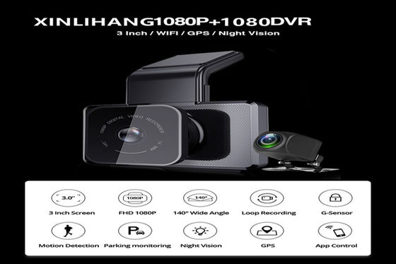 Filmadora de carro USB RGB de 3 polegadas FHD 1080P tela IPS Auto DVR Dashcam