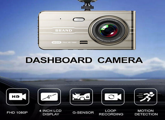 Gravador de carro XINLIHANG 24H para veículo Full HD 4&quot; IPS 1080P WDR filmadora para carro