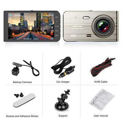 32GB Portátil Retrovisor G Sensor Janela Traseira Dash Cam Full HD 1080P Ciclo de Gravação