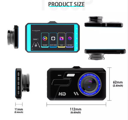 4 polegadas LCD FHD1080P vídeo grande angular para carro Dvr Dash Cam câmera versão noturna