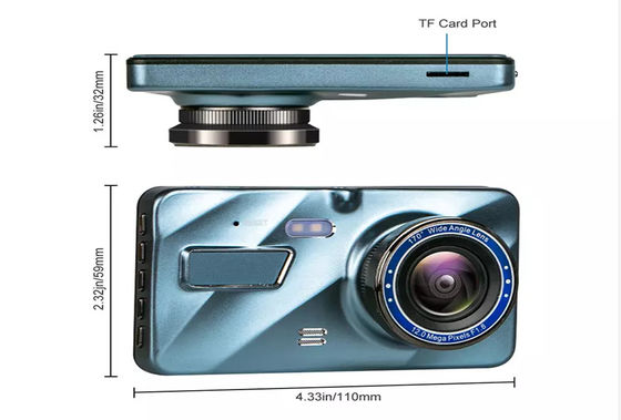 Veículo WDR IPS Touchscreen Video Dash Cam Recorder Blackbox Dual Lens