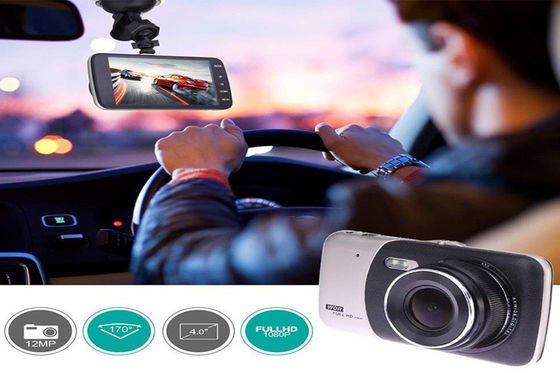 Sem fio 4 polegadas 1080p carro DVR 4K Dash cam lente dupla frontal e traseira