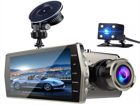 Dual HD 1080P Car DVR Dash Cam Recorder Tela IPS de 4 Polegadas Câmera Frontal e Traseira