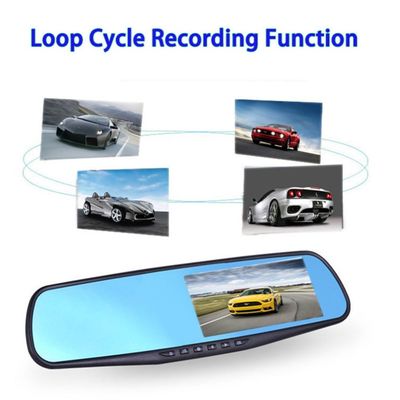 4,3&quot; LCD multicâmera ativada por movimento Dashcam DVR FHD 1080p lente dupla