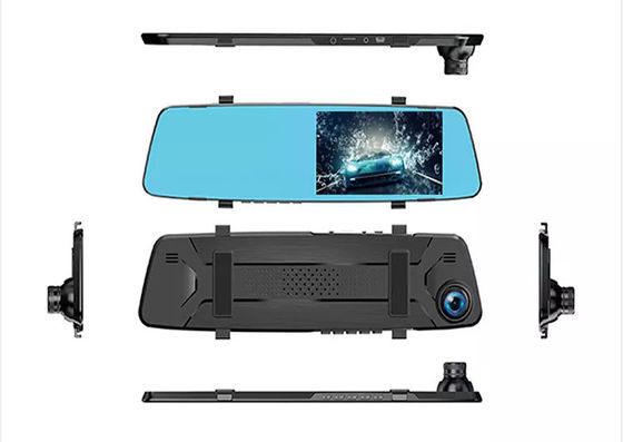 Veículo montado em painel Blackbox DVR HD 1080P espelho de carro Dash Cam lente dupla