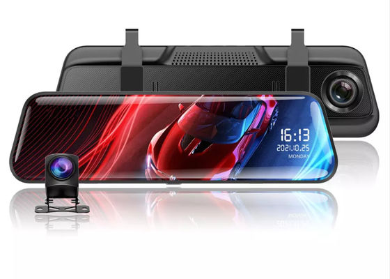 10 polegadas IPS 2.5D 4K GPS Dash Cam Dash e câmera reversa tela sensível ao toque