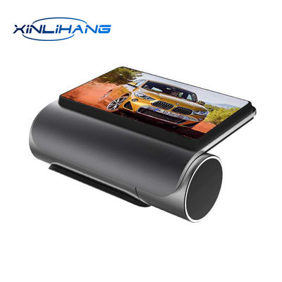 Tela sensível ao toque Auto Blackbox DVR Dash Cam Gravação 24 horas Espelho retrovisor de lente dupla
