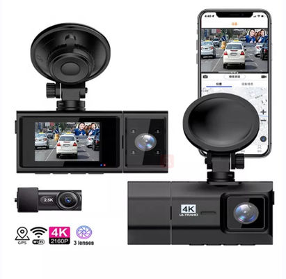 Sony IMX335 1080P lente dupla carro DVR câmera veículo caixa preta 2,5 K