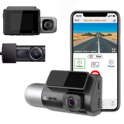 Display IPS 4K Sony Vision Board Dash Cam com câmera de cabine 3 canais