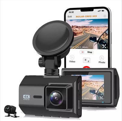 Dashcam dupla IPS de 2 polegadas WiFi 4K 2K dupla com sensor Sony IMX335