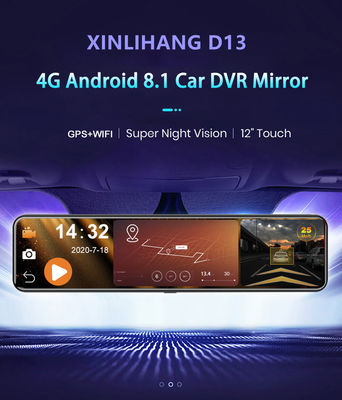 USB Android 8.1 4g Espelho HD1080P Carro DVR Câmera blackbox Com ADAS Wifi Navegação GPS