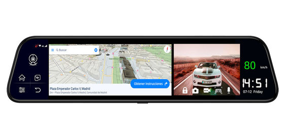 Câmeras de painel sem fio de vigilância 4G com tela sensível ao toque de 12 polegadas frontal e traseira