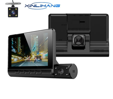 AVI mini 3 lentes carro DVR Dash Cam gravadora HD 4 polegadas sensor GC2053
