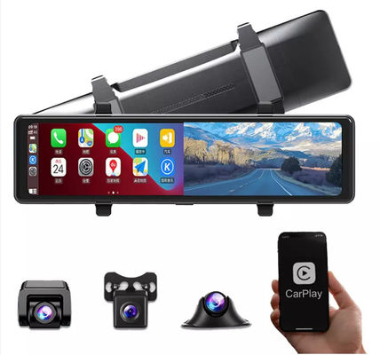 AHD1080P Android sem fio Carplay espelho retrovisor DVR WIFI GPS 3 câmeras