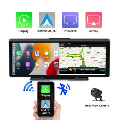 10&quot; AHD1080P Retrovisor Wifi Car Play Painel Media Player Navegação GPS