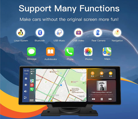 10,26&quot; Sem fio Carplay Dashboard Media Player 2,5K Android Auto