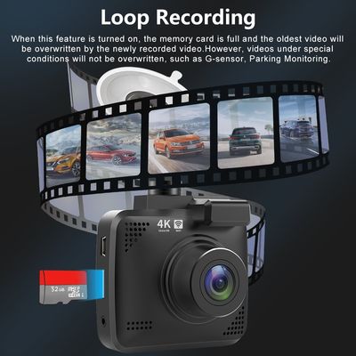 Câmera do carro do dvr do monitor 170°FOV do estacionamento da came 4K UHD Sony Night Vision Dash Cam Dual Camera GPS Wi-Fi Dashcam 24H do traço V53