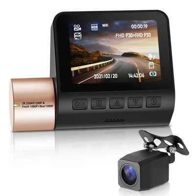 Dual Lens invisível Dash Cam DVR Night Vision WDR GPS embutido